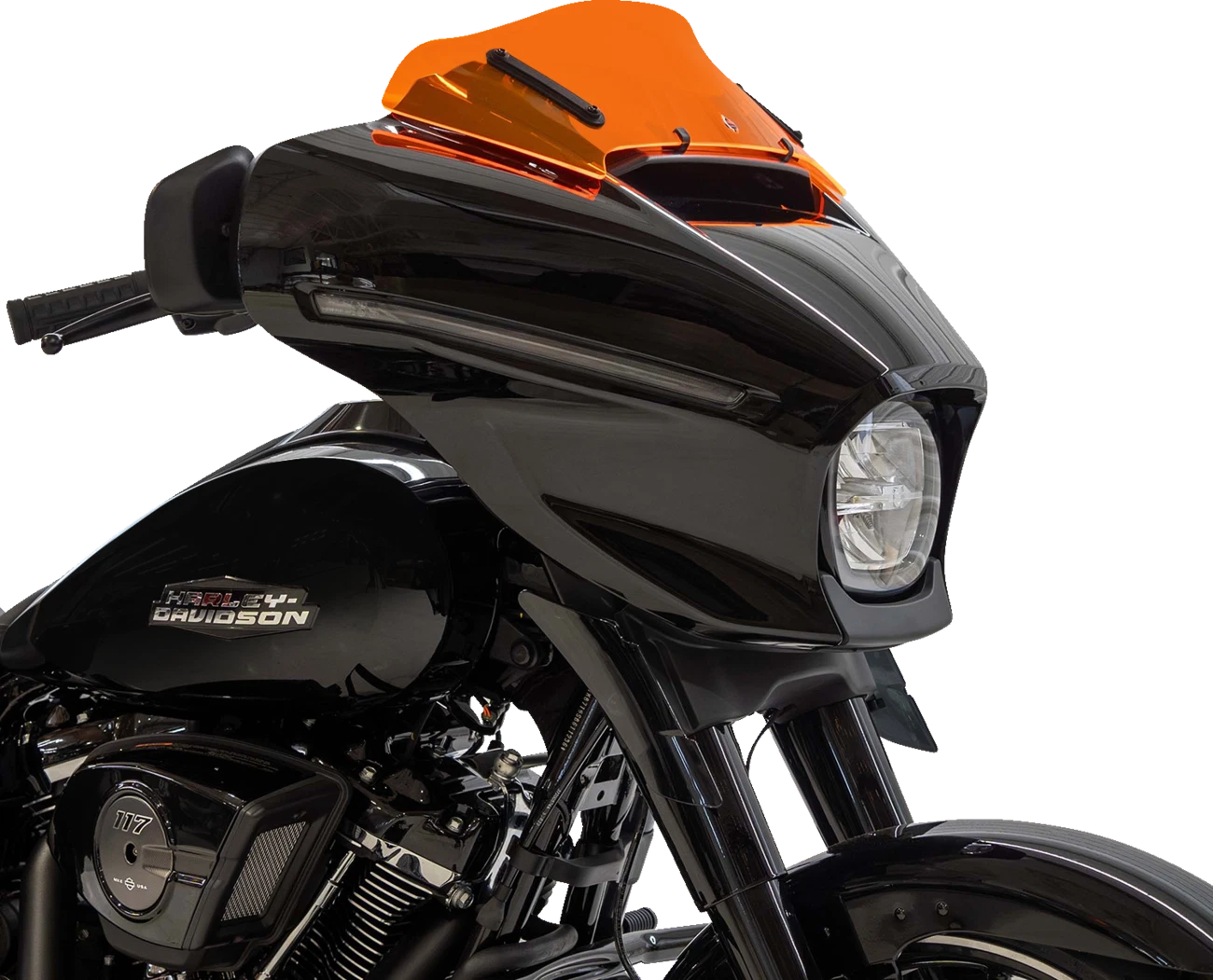 Klock Werks Kolor Flare Windshield 6.5" for FLHX (2014–2023) - Orange Ice KWW-01-0737