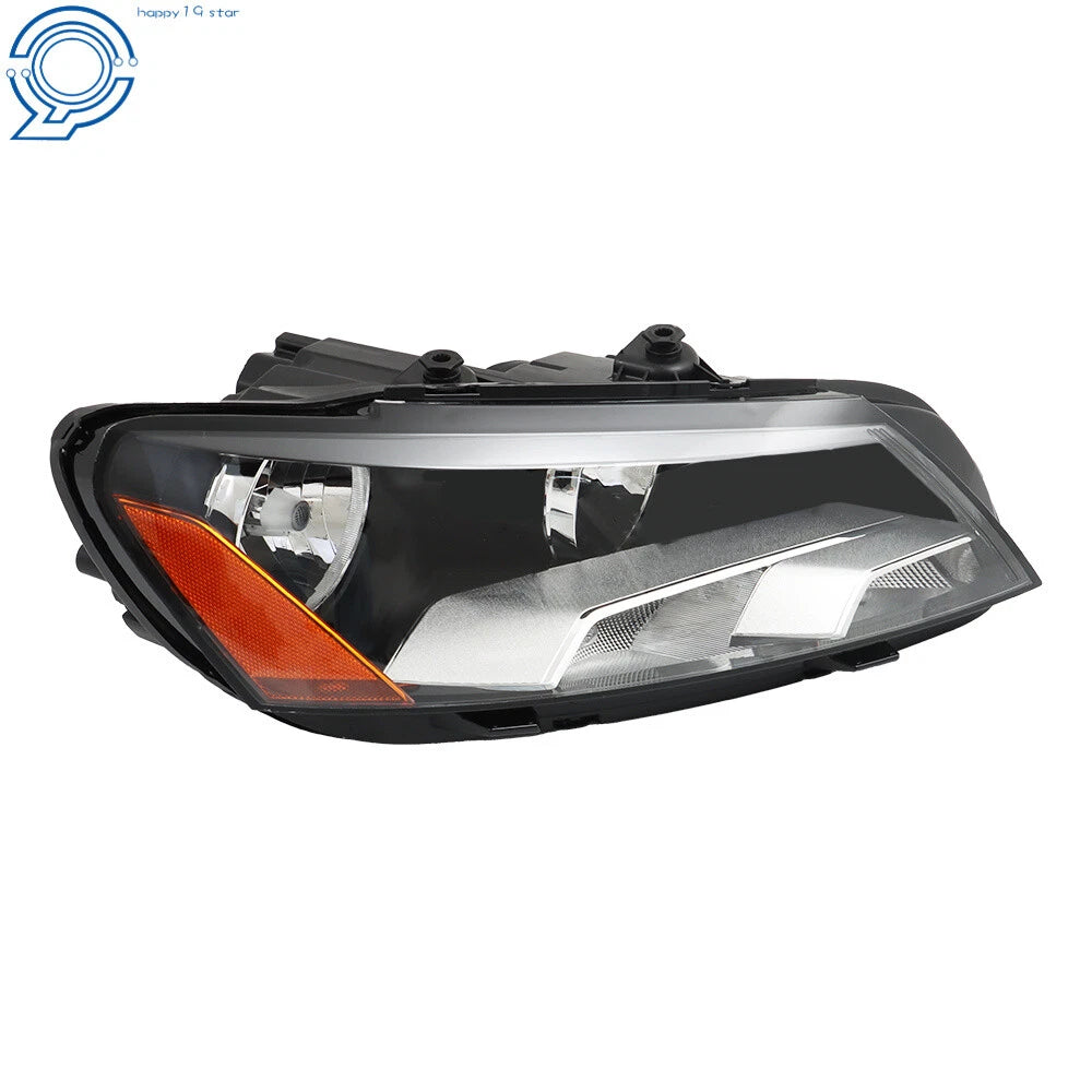 Halogen Headlight Assembly for Volkswagen Passat (2012-2015) Passenger Side Black