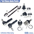 Set of 4 Front Suspension Ball Joints & Tie Rods for Dodge Durango Dakota (2000–2004)