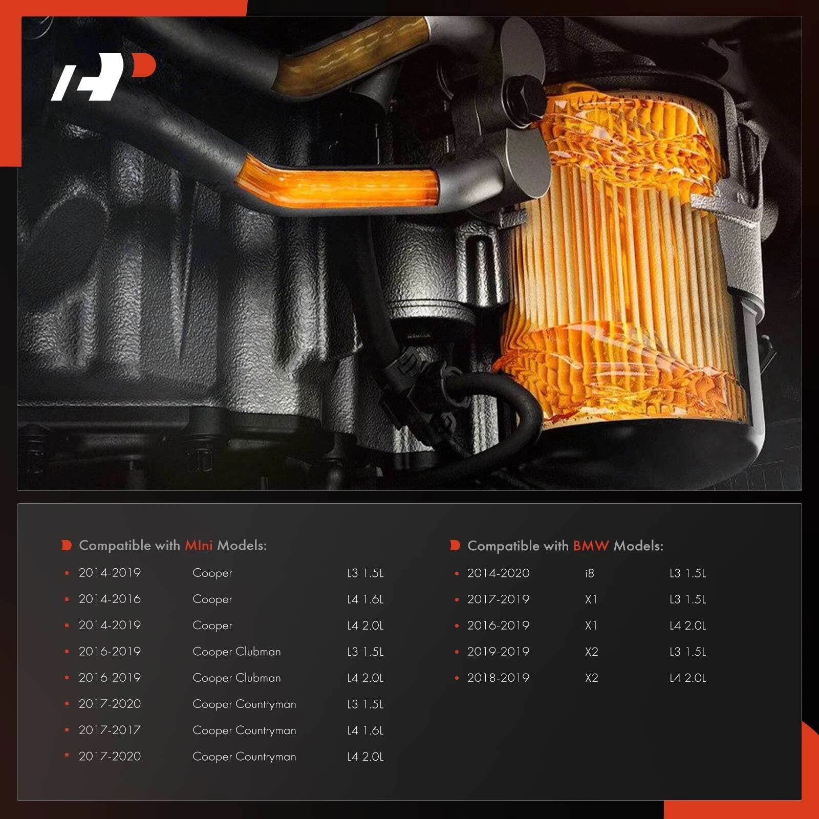 Engine Oil Filter Housing Cover for Mini Cooper (2014-2019)
