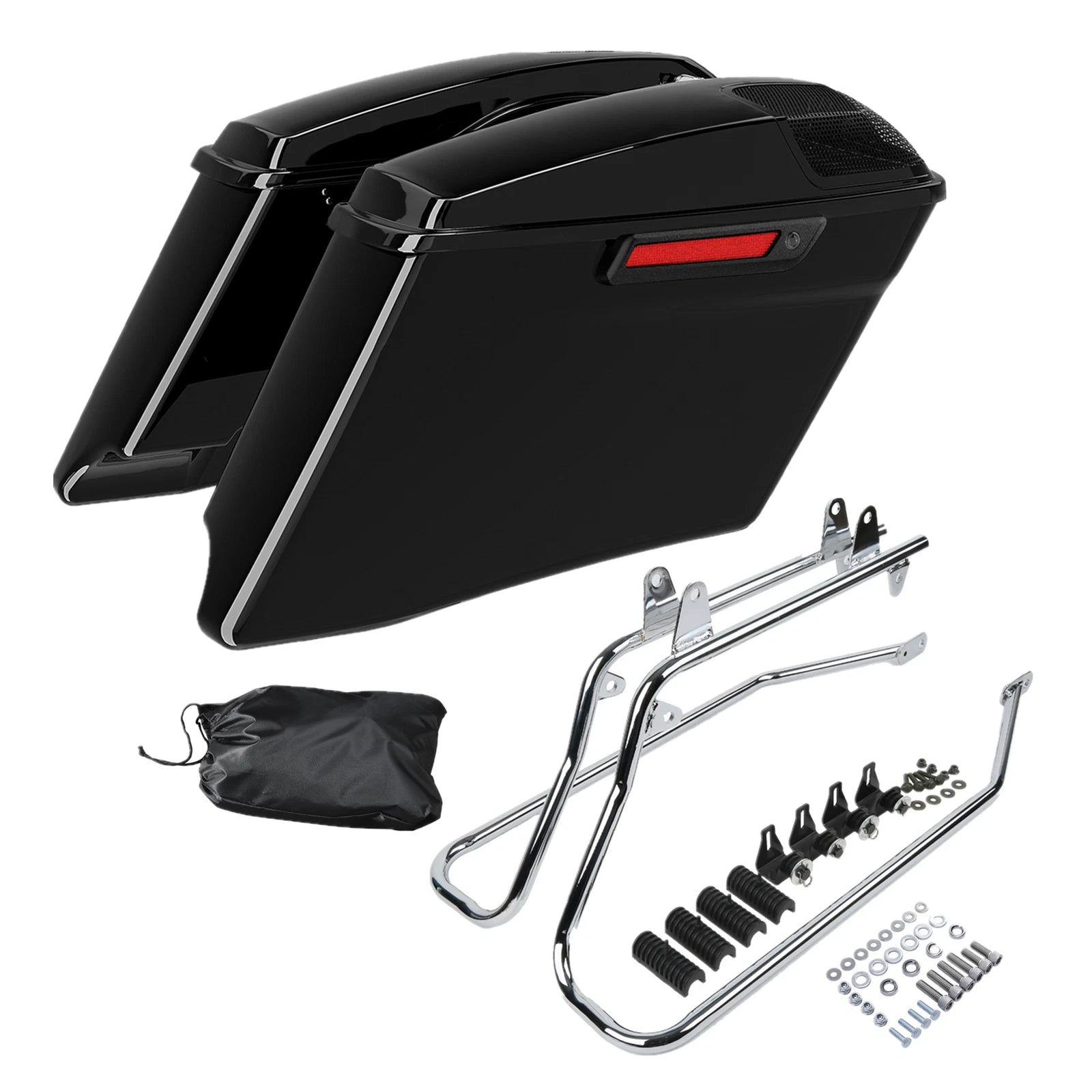 4" Stretched Saddlebags Conversion Brackets for Harley Softail FLST (1984–2017)
