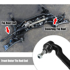 2pcs Front Outer Tie Rod ES800954 for Ford Focus (2012–2017), Lincoln MKC (2015–2016)