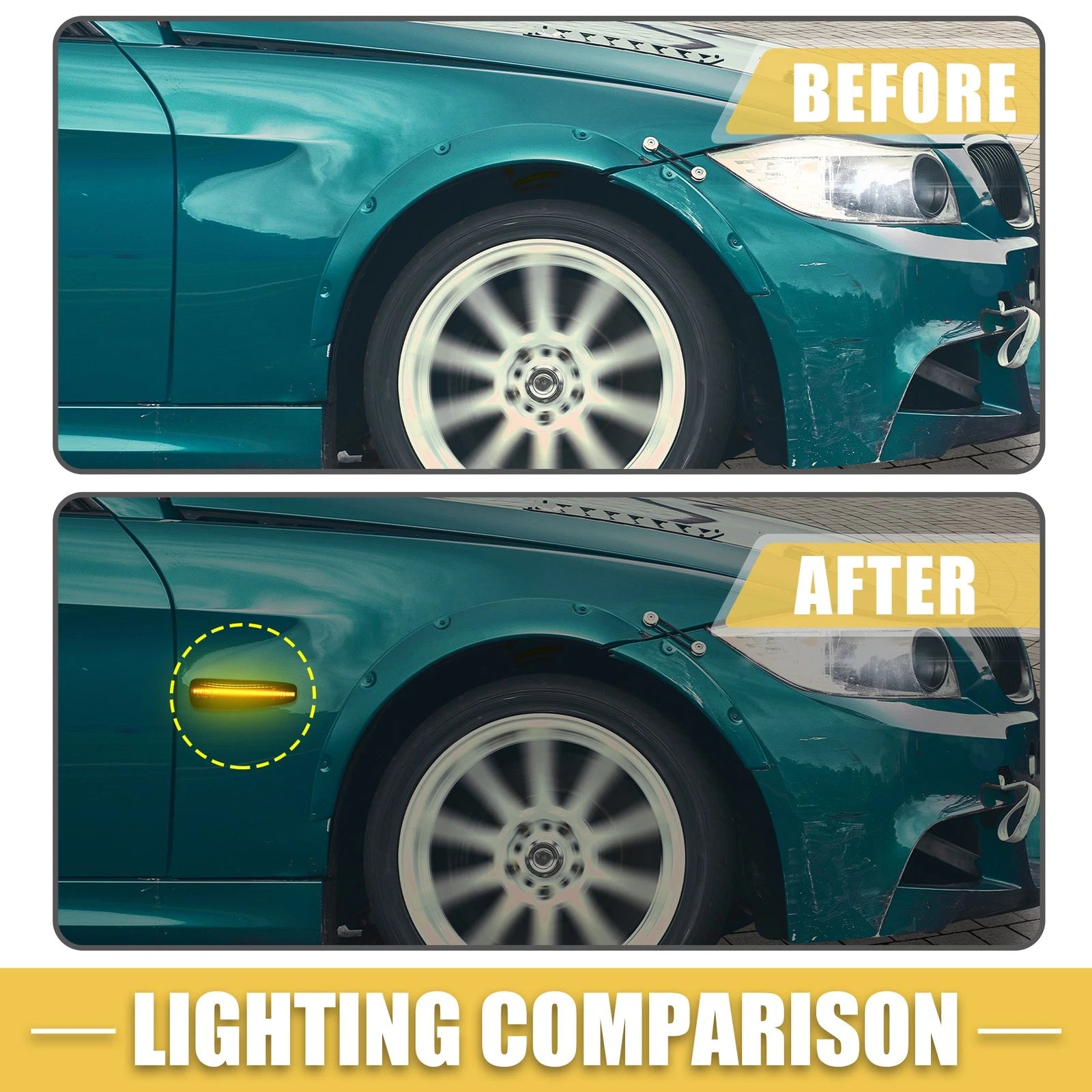 2X Front LED Side Marker Light 8351A001 for Mitsubishi 