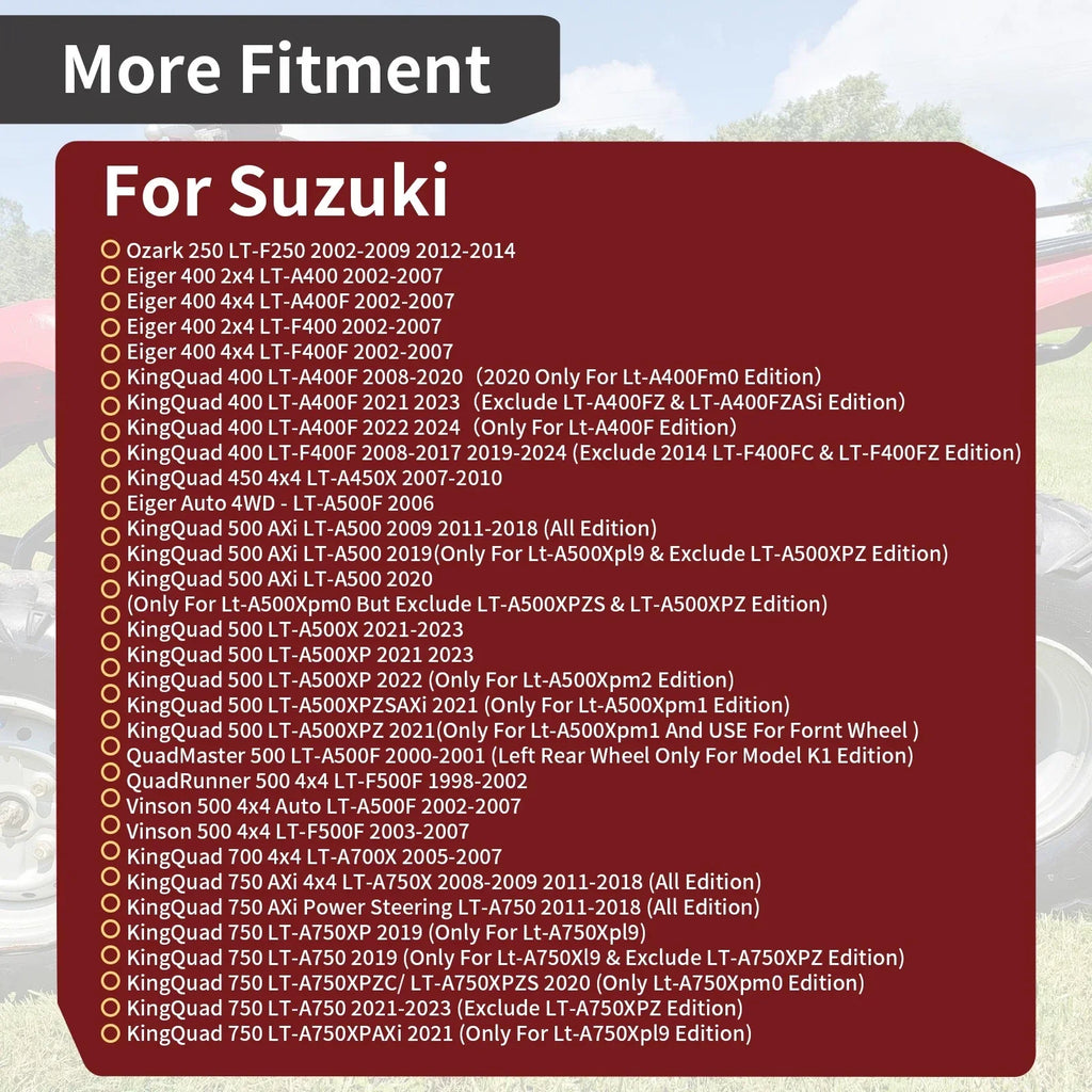 Front Rear Wheel Caps for Suzuki Vinson 500 4x4 (2002-2007)