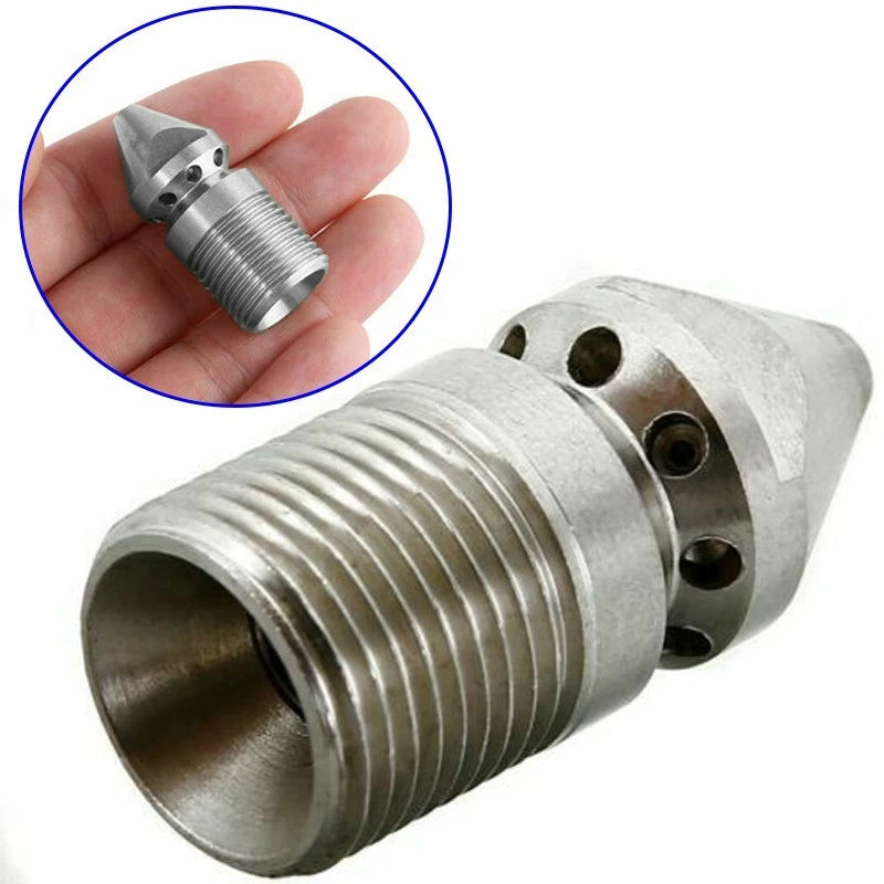 9-Jet Pressure Washer Drain Sewer Cleaning Jetter Nozzle 3/8 Inch Male