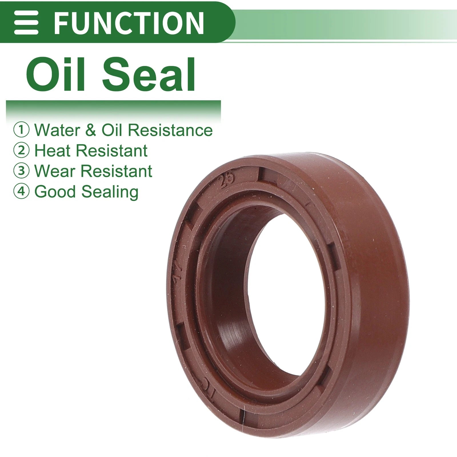 Set of 5 Oil Seal Rotary Shaft Seal FKM Rubber 17x25x7mm