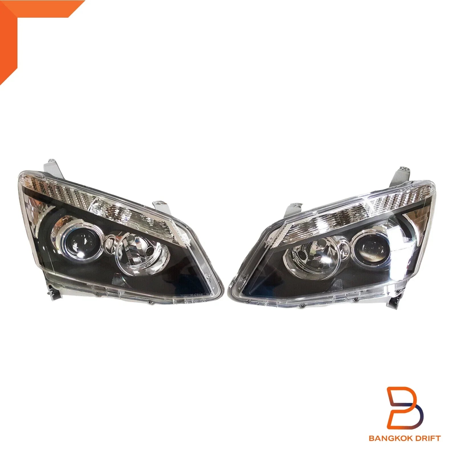 Black Projector Headlights for Isuzu D-Max Pickup (2012-2015) -  H11 HB3
