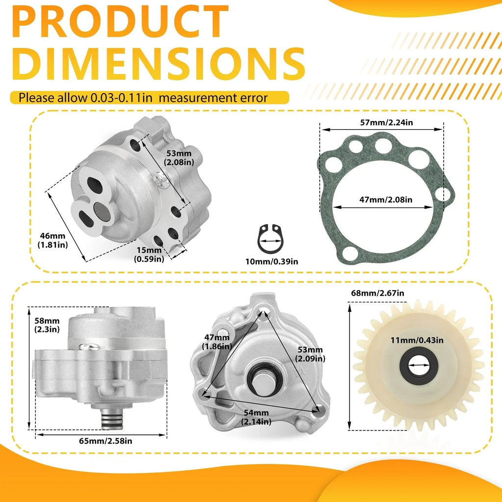 Oil Pump & Drive Gear Gasket Kit for Yamaha Raptor 700 (2006–2024)