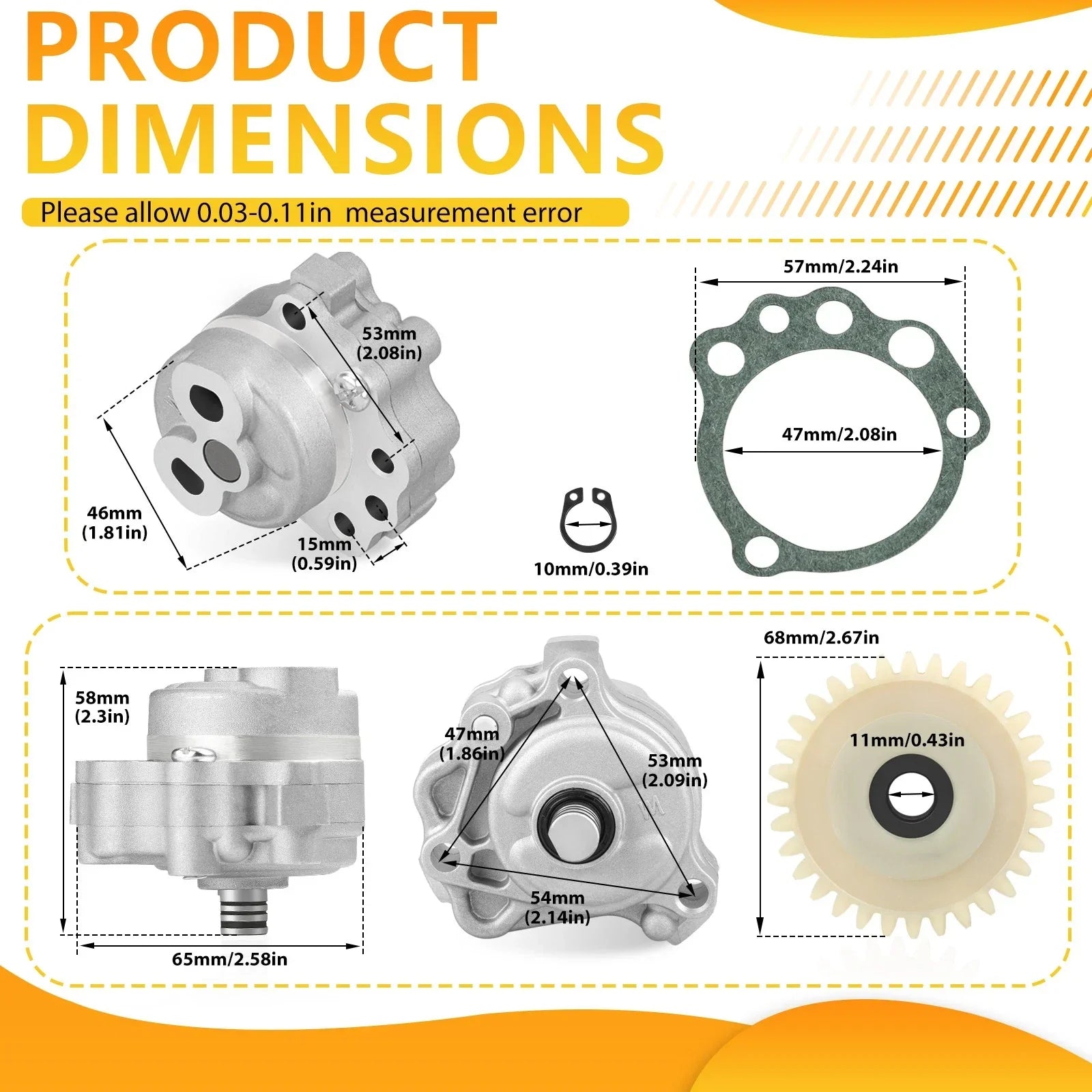 Oil Pump & Drive Gear Gasket Kit for Yamaha Raptor 700 (2006–2024)