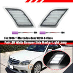 White LED Side Marker Lamp Light Clear Lens for Benz W204 C-Class (2008–2011)