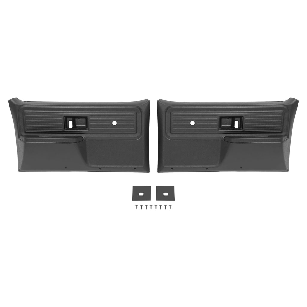 Set of 2 Black Inner Door Panels for Chevrolet GMC Truck (1977–1980)