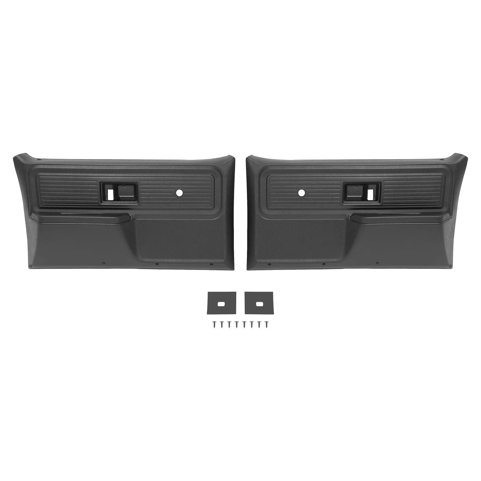 Set of 2 Black Inner Door Panels for Chevrolet GMC Truck (1977–1980)