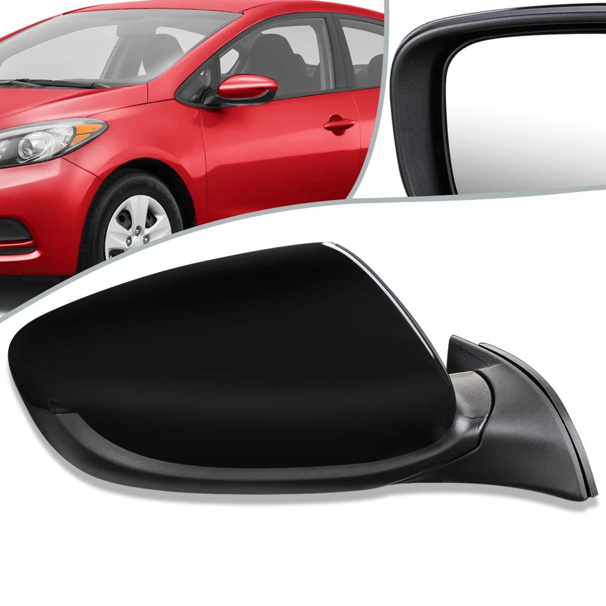 Powered Adjust Heated Door Mirror Right for Kia Forte (2017–2018) KI1321213