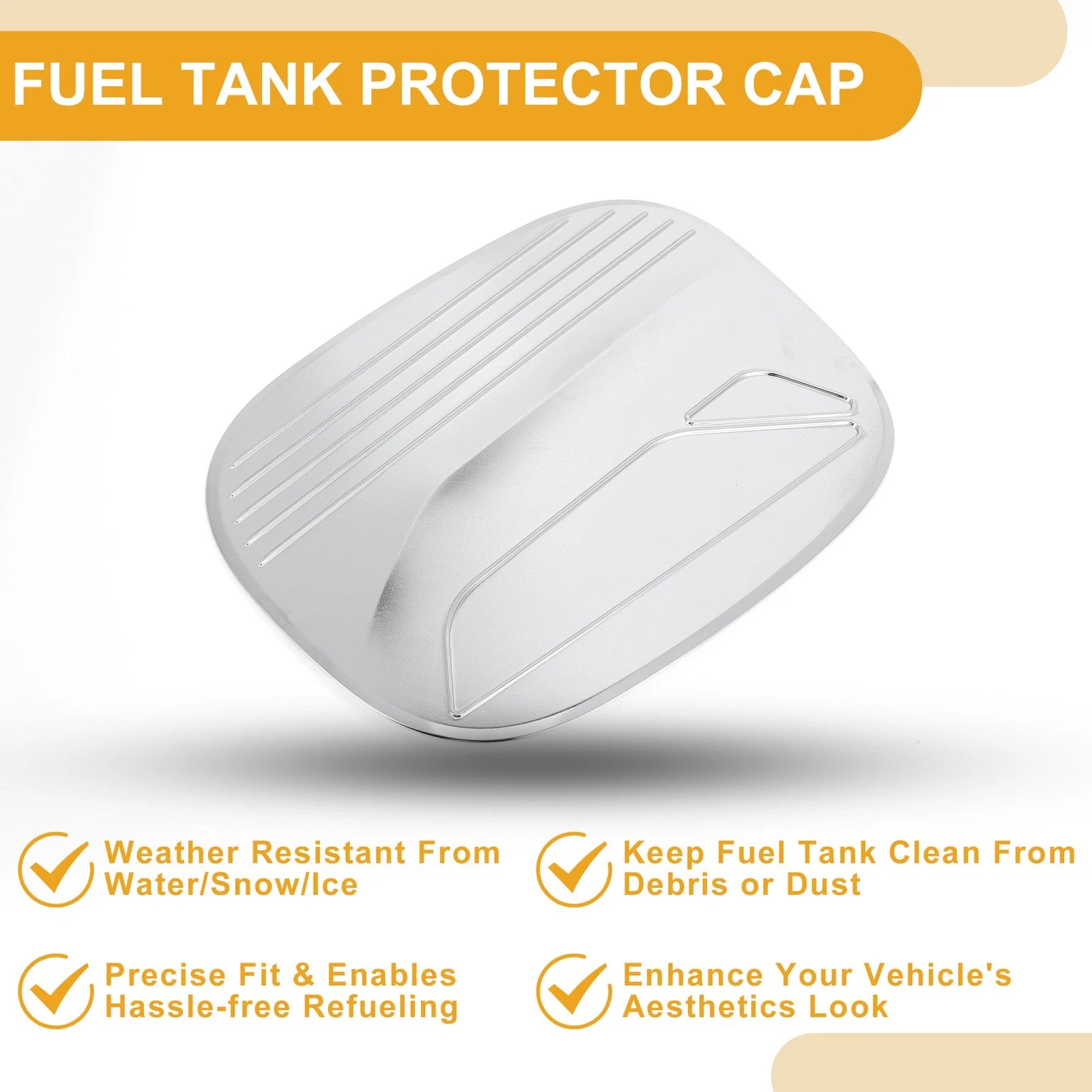 Fuel Tank Door Cap for Mazda CX-8 (2019–2025) Chrome Silver Tone