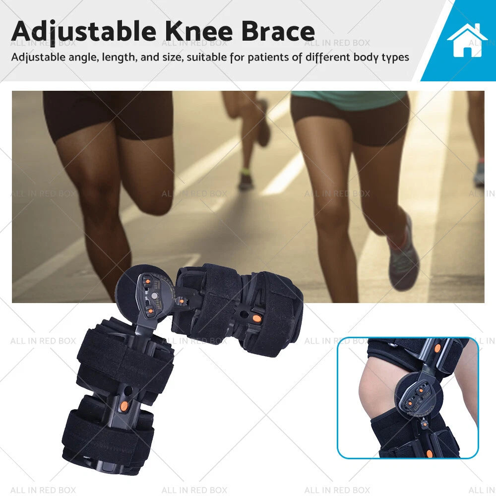 Adjustable Hinged Knee Brace for Universal Fit (ROM Stabilizer)