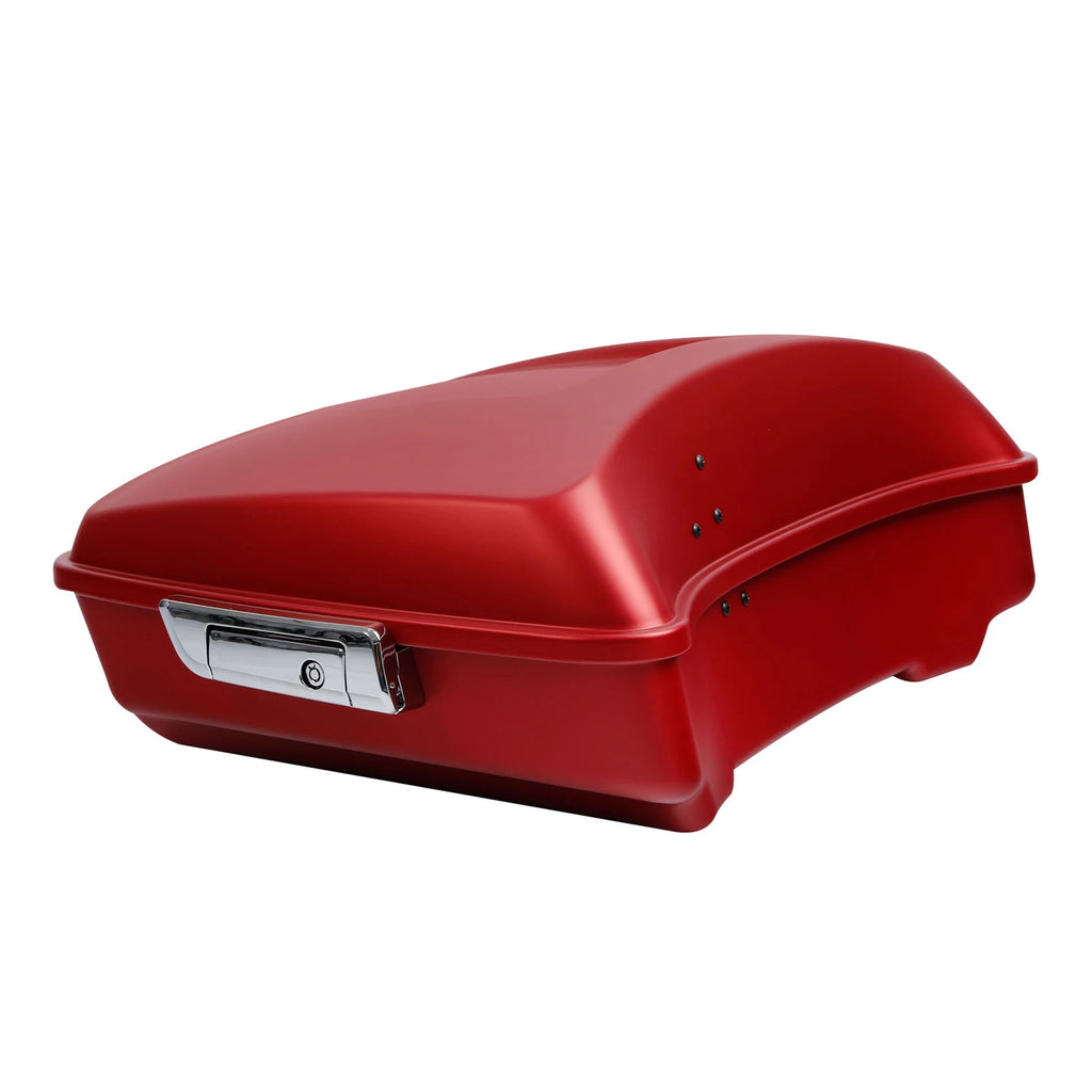 Chopped Trunk for Harley Touring (2014–2024) Wicked Red Denim