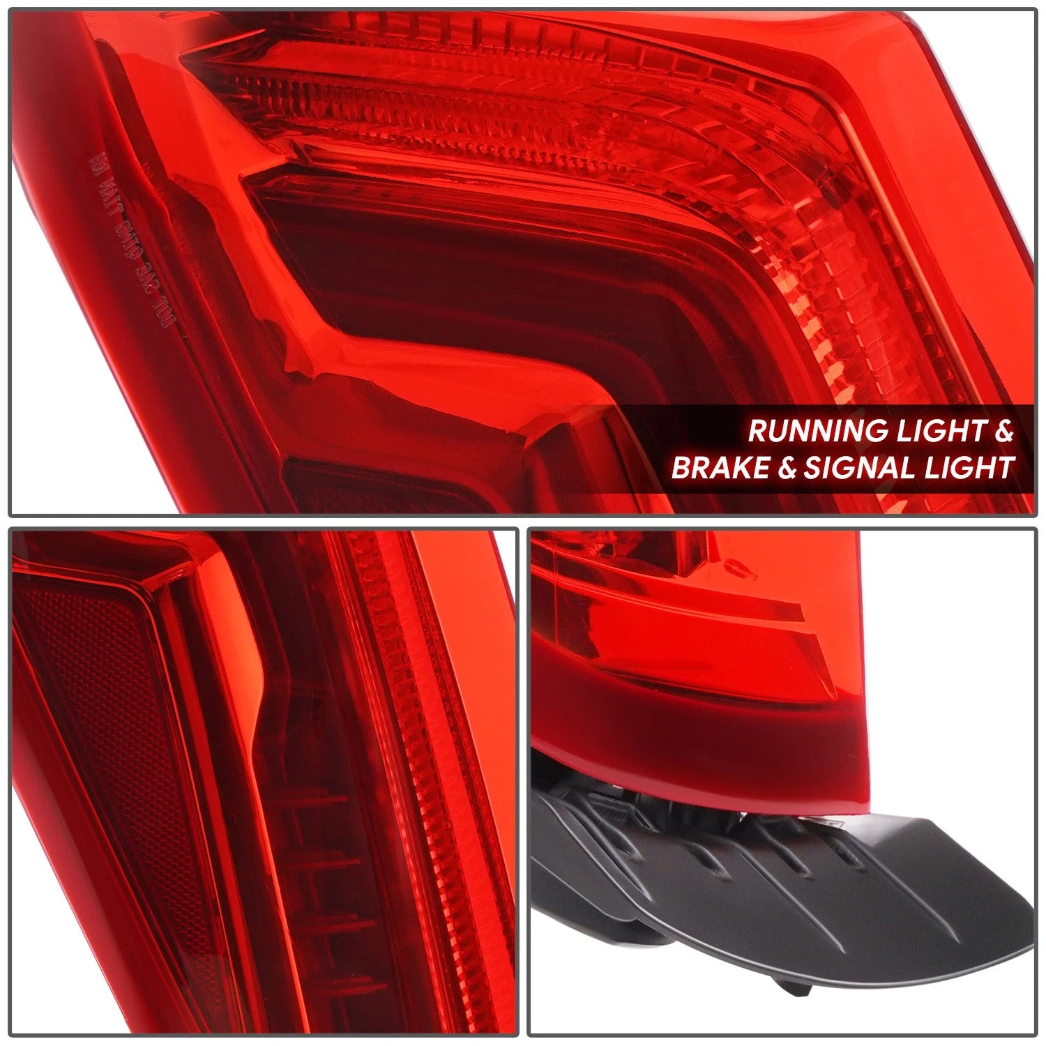 LED Tail Light Lamp for Cadillac XTS (2013–2017) - Driver Left, Chrome Housing