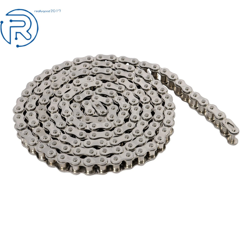 10-Foot Stainless Steel Chain with 2 Connecting Links for Automotive Use