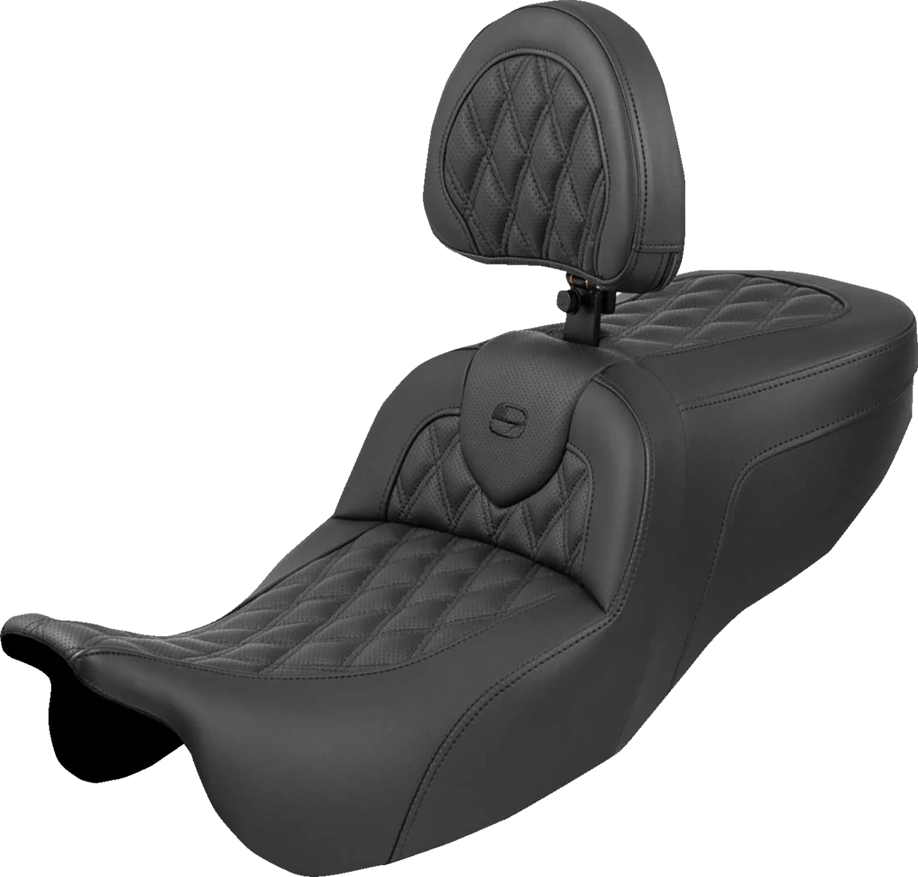 SADDLEMEN Roadsofa Seat with Backrest Lattice Stitch for FLRT/FLTRT (2015–2025)