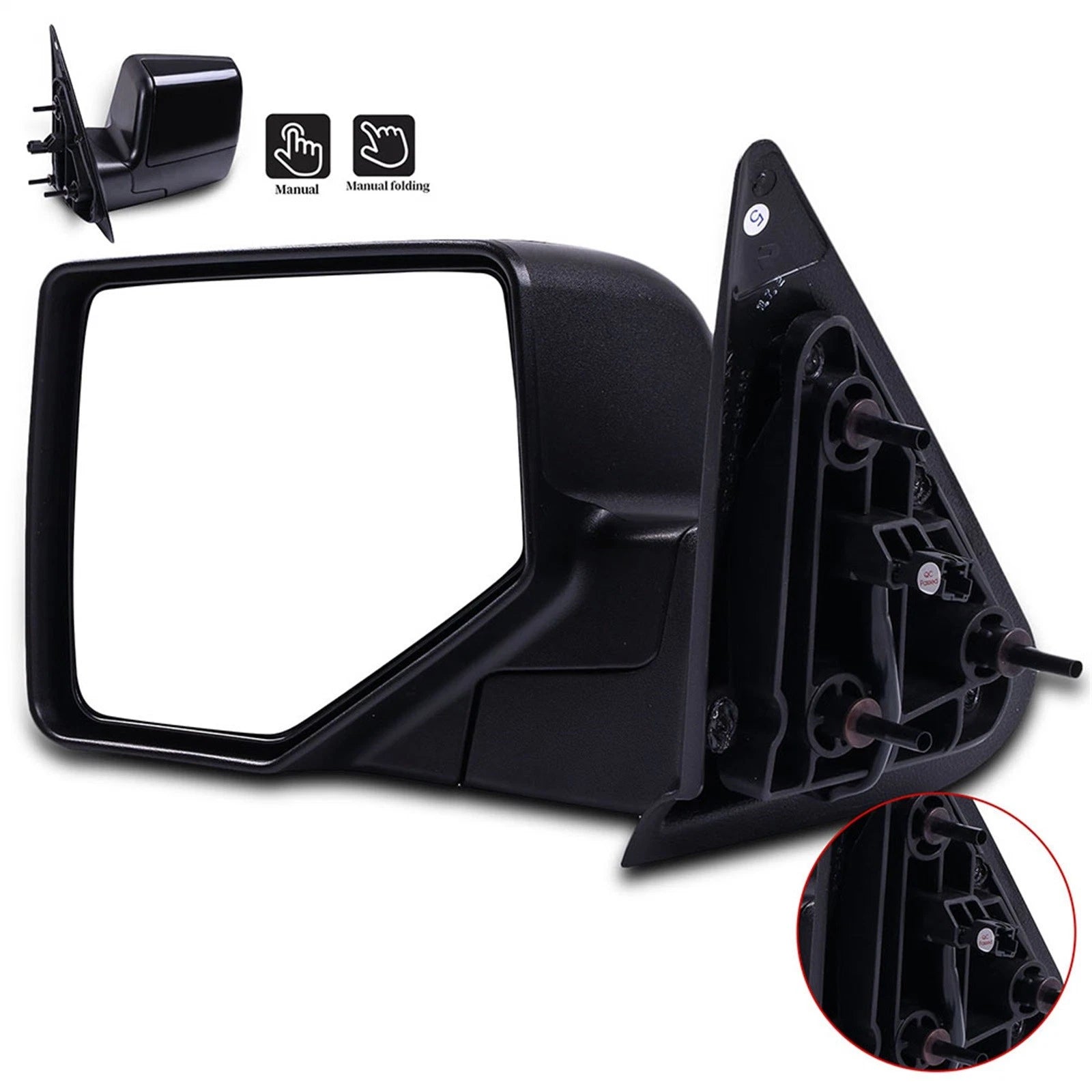 Manual Textured Mirror for Ford Ranger (2006–2011) LH Driver Side View
