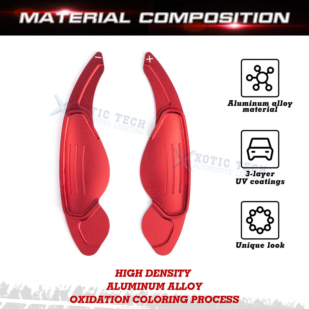 Red Aluminum Paddle Shifter Extension for Jaguar F-Pace/E-Pace/XE/XF (2016-2024)