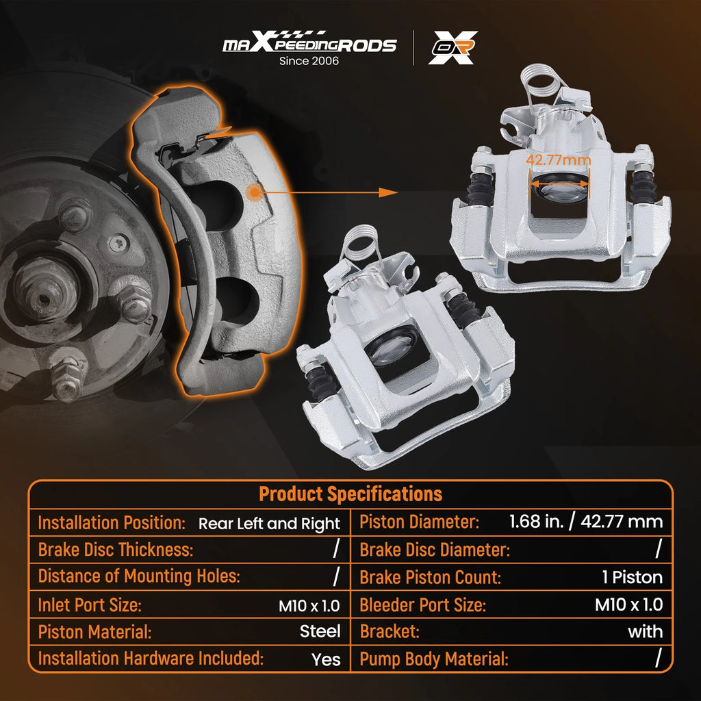 Rear Left or Right Disc Brake Caliper for Ford Edge Lincoln MKX (2011–2015)