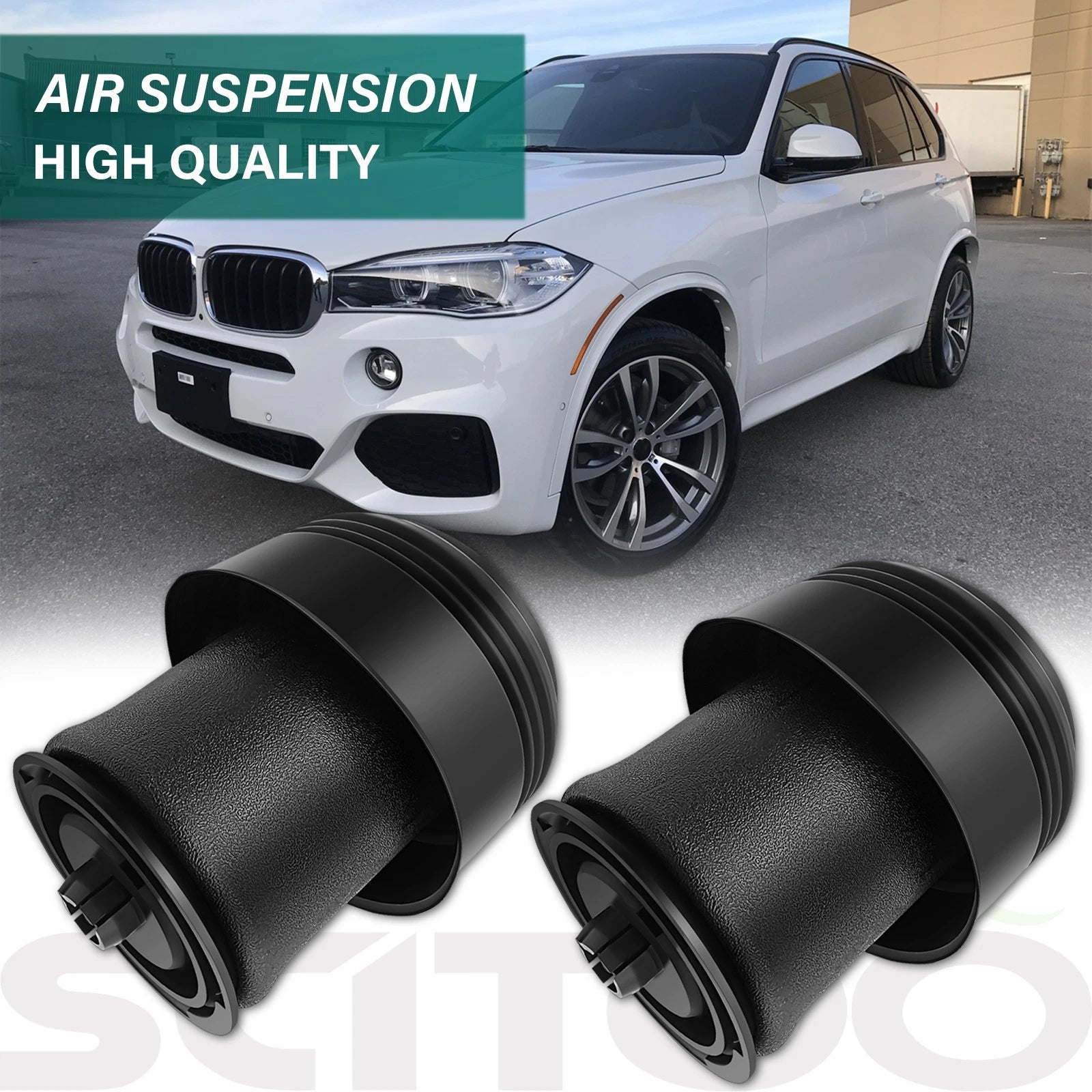 Set of 2 Rear Air Suspension Spring Bags for BMW X5 F15 (2014–2018), X6 F16 (2015–2019)