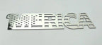 Adhesive Emblem Decal Polished Stainless MERICA for Cars and Trucks (Universal)