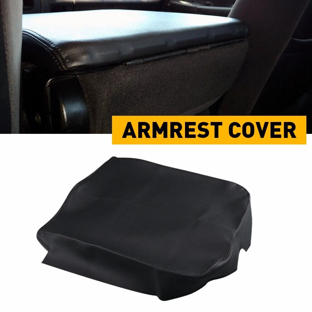 Armrest Cover for Dodge Ram 1500 2500 3500 (2002–2008) Leather Black