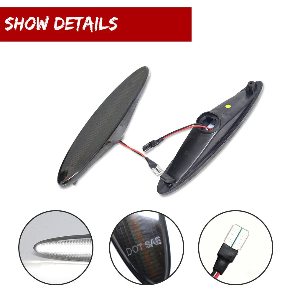 Set of 4 Smoked LED Side Marker Lights for Lexus SC430 (2002–2010)