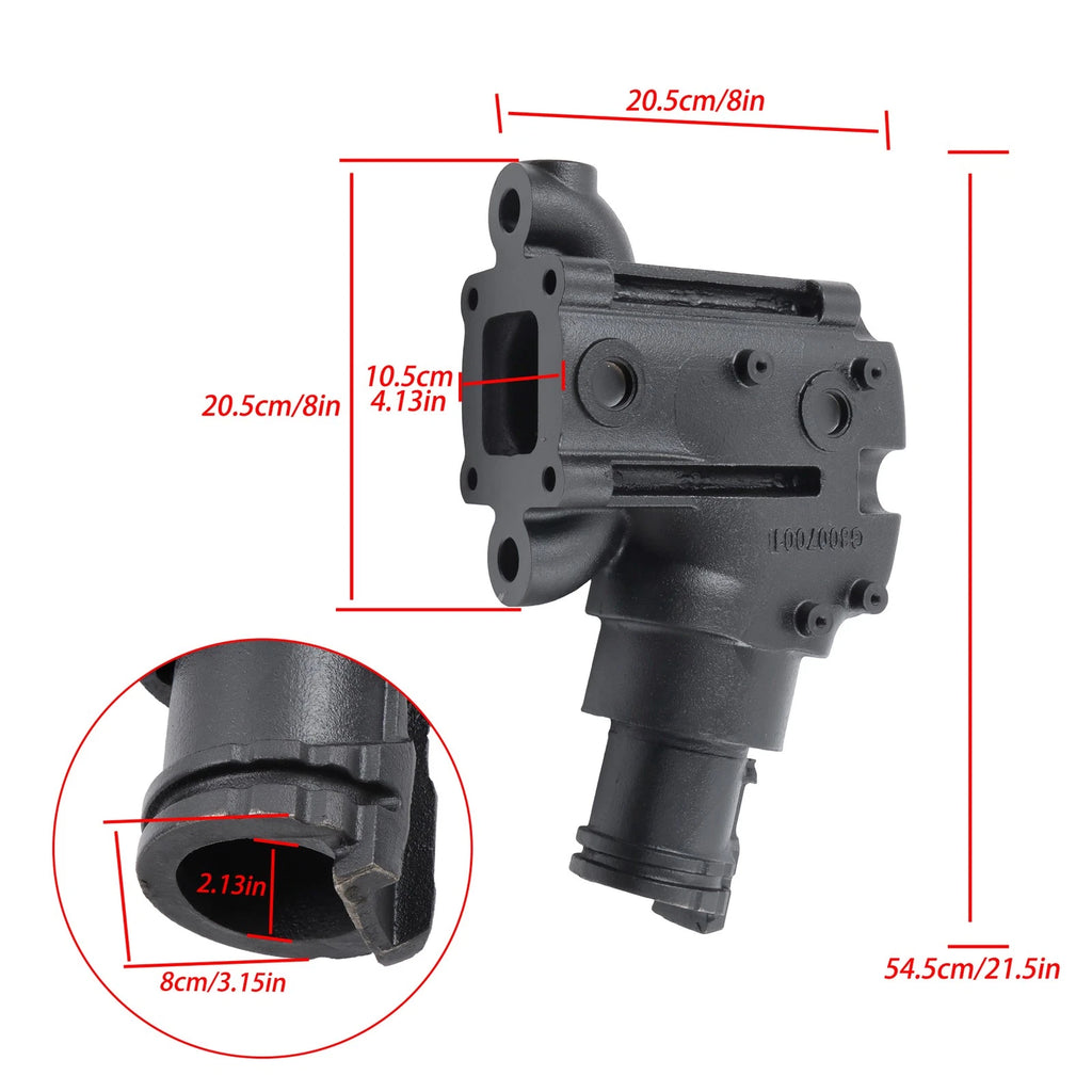 Exhaust Manifold Riser Elbow for Mercruiser V6 V8 (2004–Present)