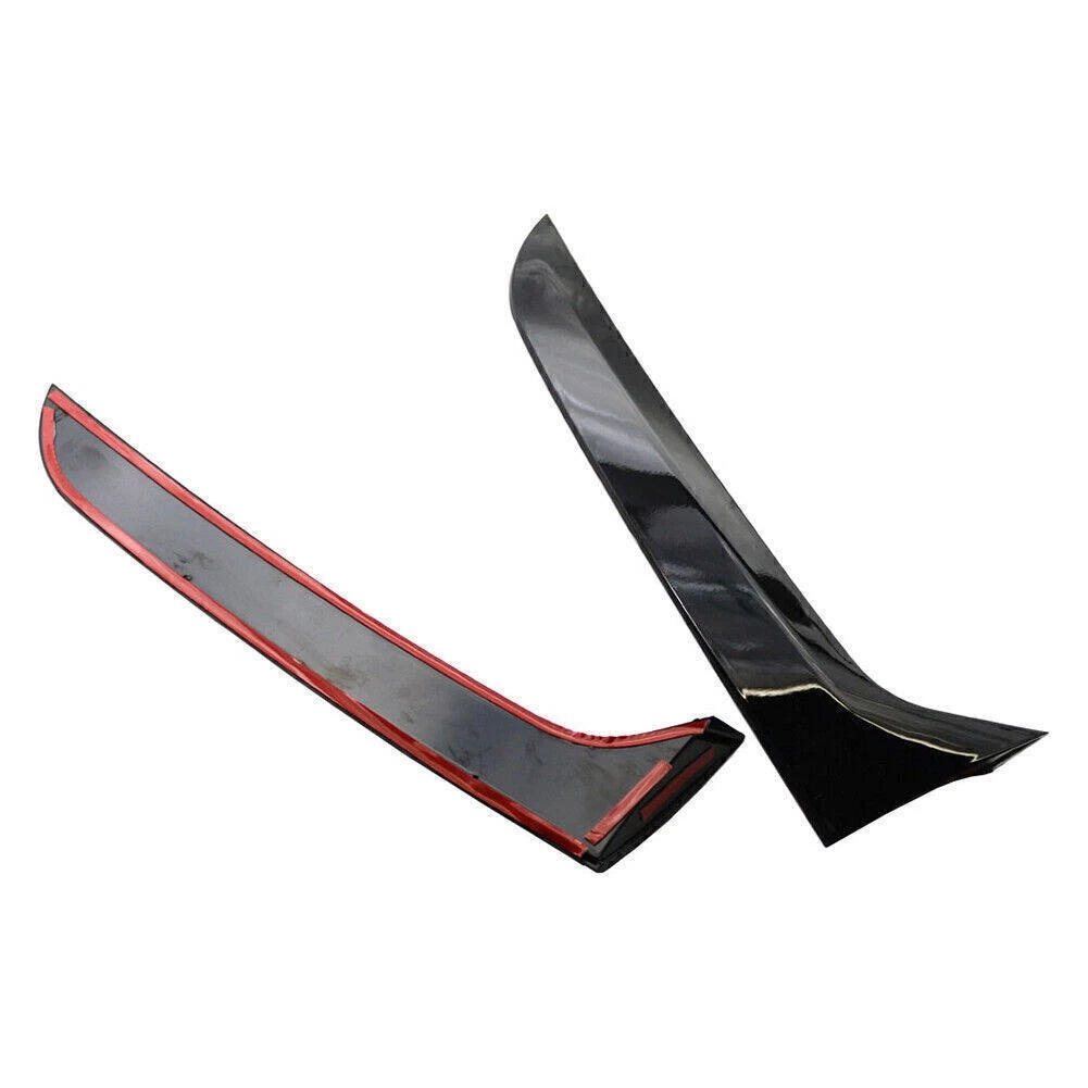 2X Rear Window Spoiler Side Wing Trim Cover Black for VW Tiguan (2007–2016)