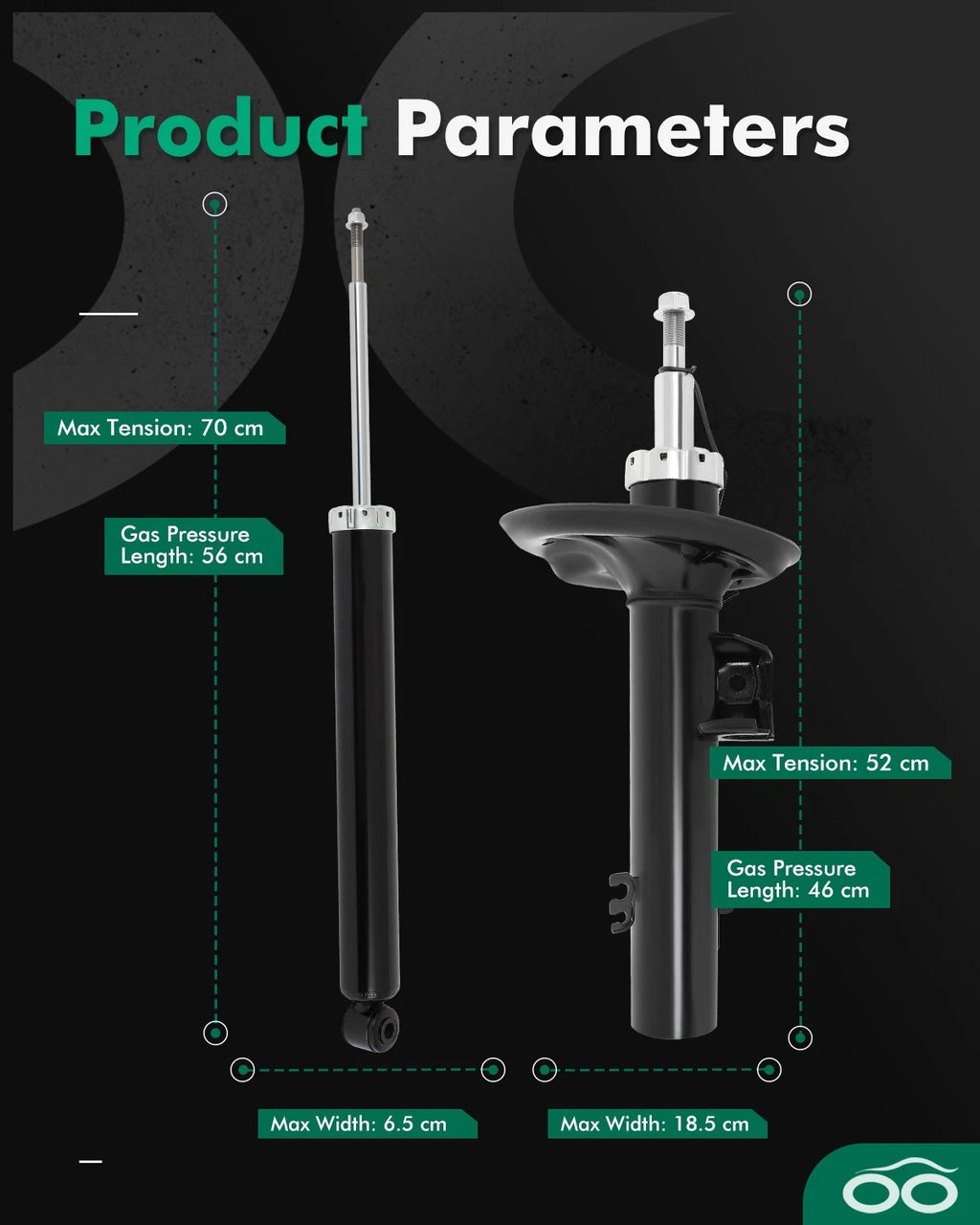 Suspension Struts Shocks Kit for BMW X3 (2004–2010)