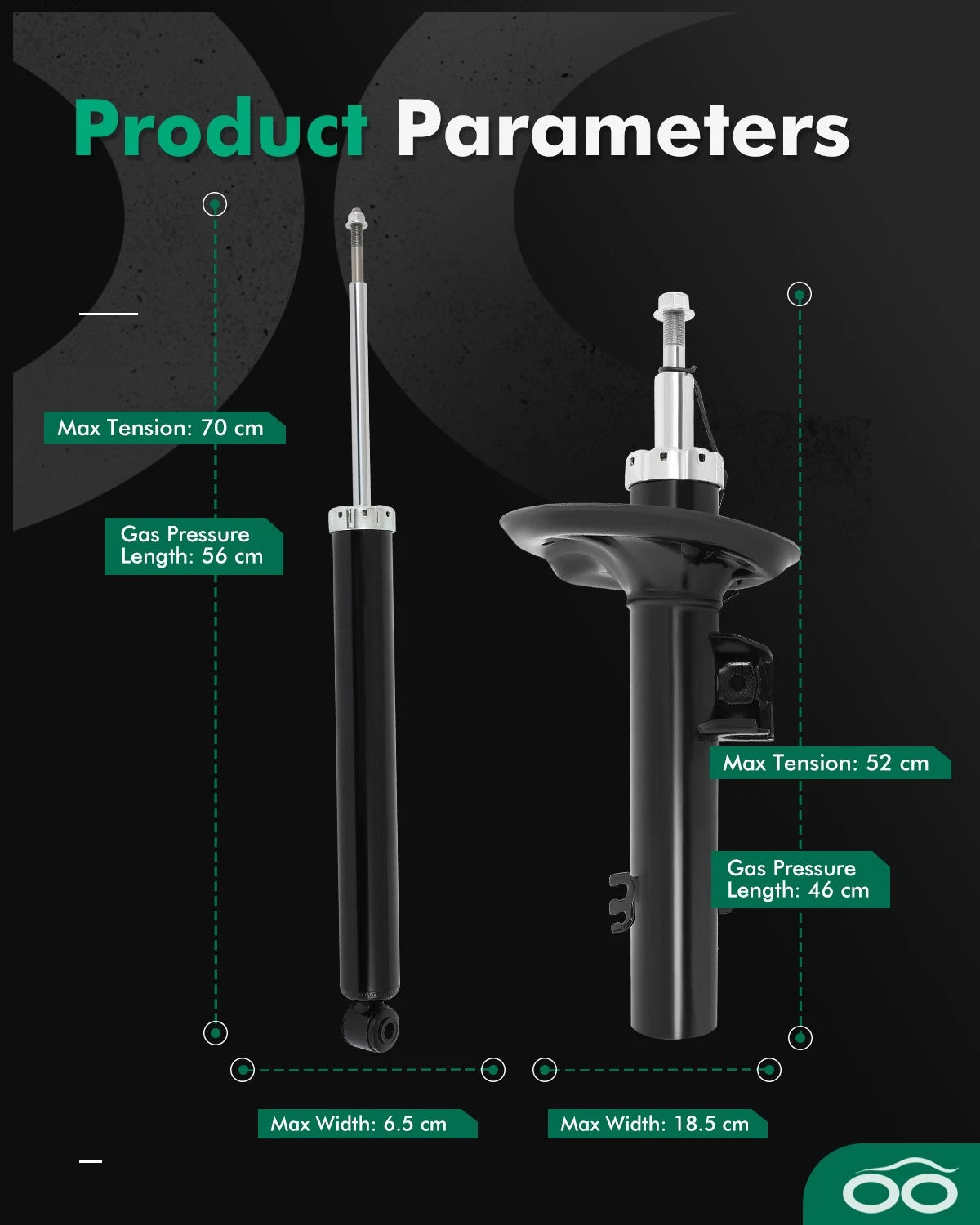 Suspension Struts Shocks Kit for BMW X3 (2004–2010)