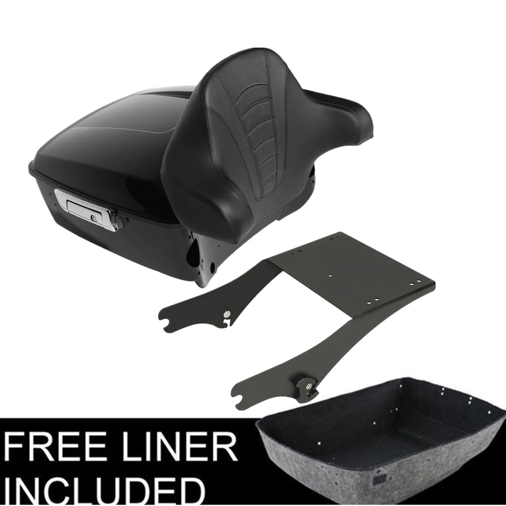 Trunk Backrest Pad Mount Rack for Harley Electra Glide King (1997–2008)