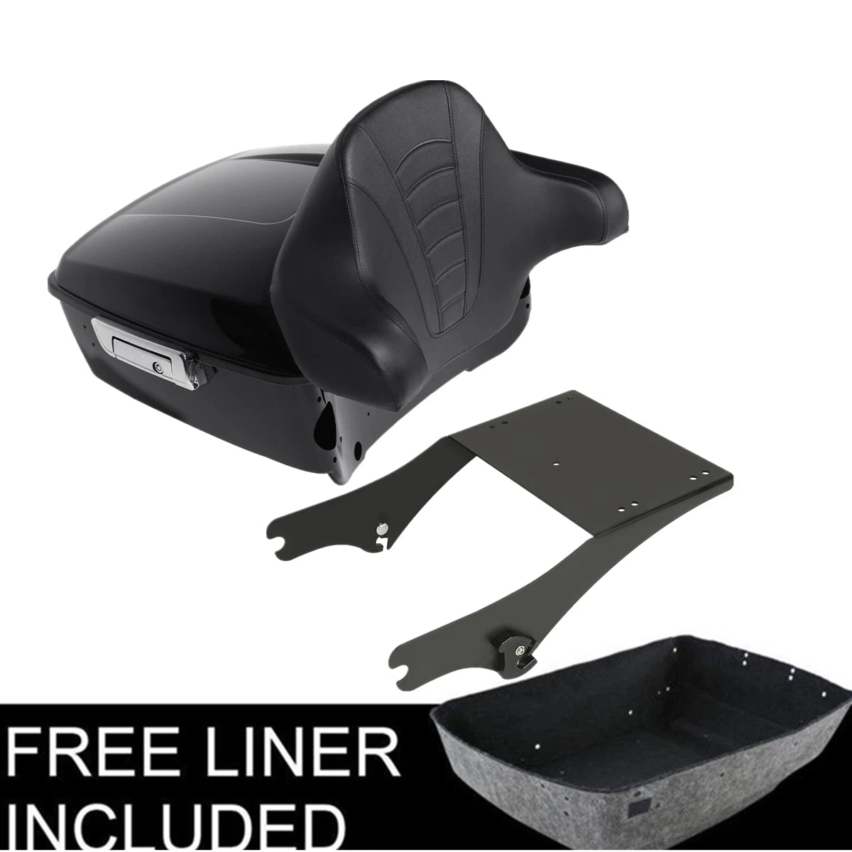 Trunk Backrest Pad Mount Rack for Harley Electra Glide King (1997–2008)