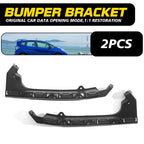 Set of 2 Bumper Impact Bar Brackets for Honda Fit (2009–2014) Black