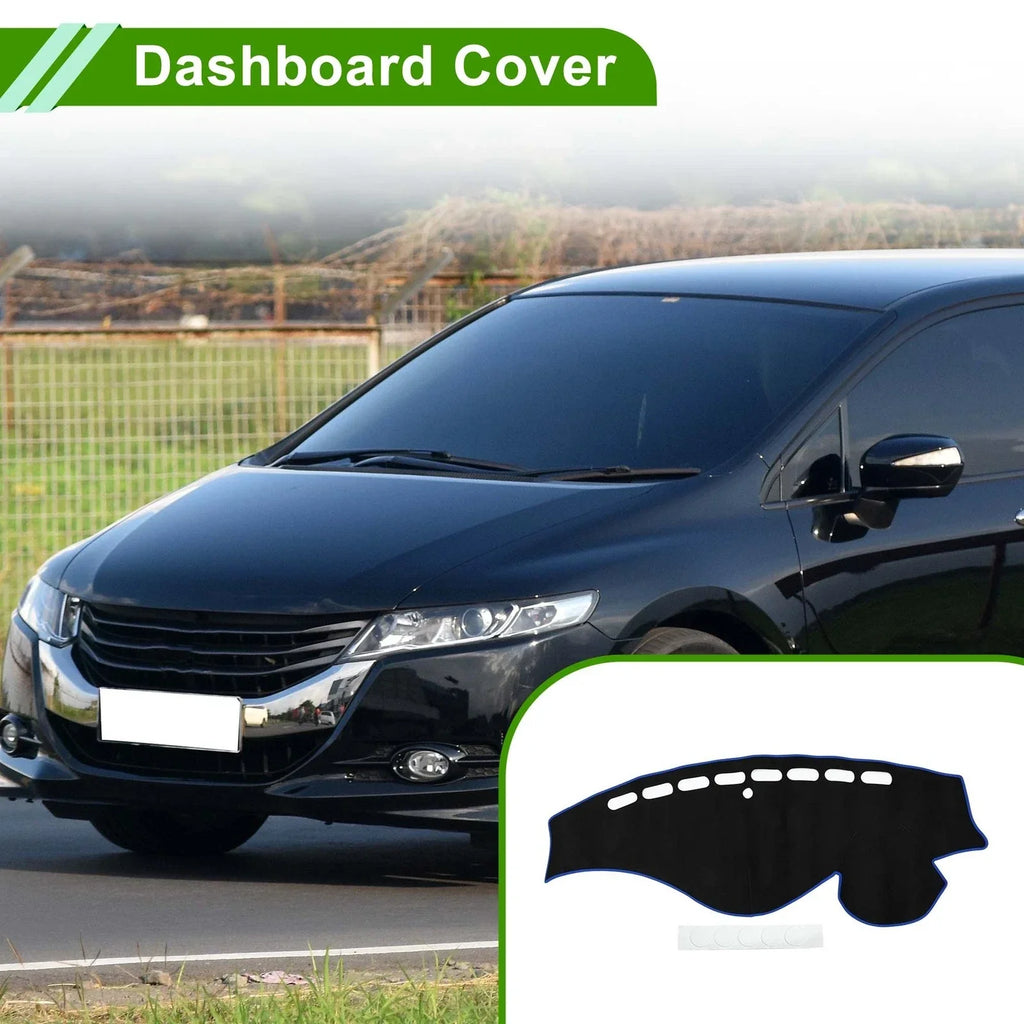 Dashboard Cover Mat for Honda Odyssey (2009-2014) Sun Protector Pad Black Blue