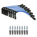 NGK 7mm Wire Set & Denso Iridium Spark Plug Kit for Express Savana Sierra (V8)