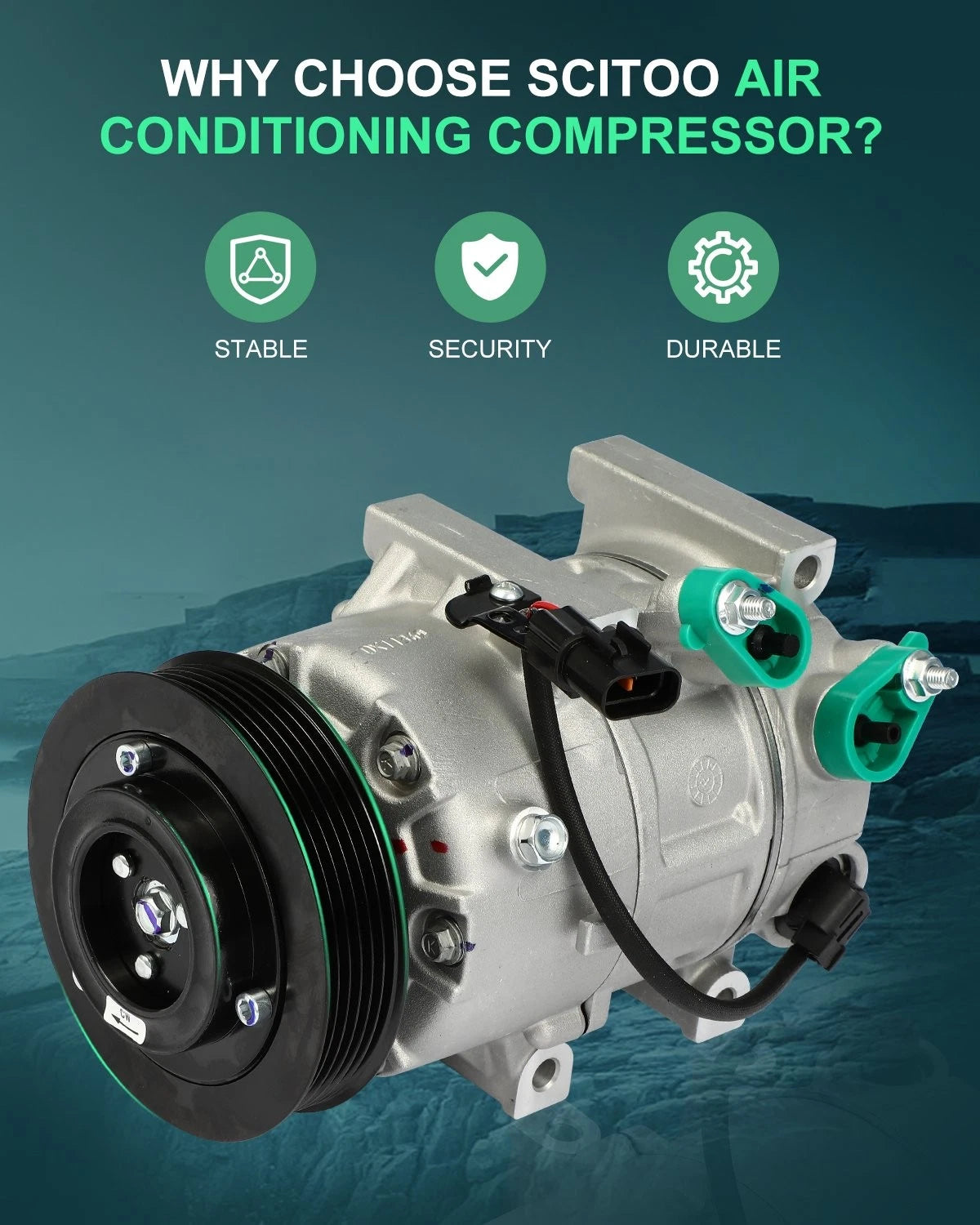 A/C Compressor with Clutch for Hyundai Sonata, Kia Optima (2011)