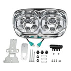 5.75" Dual LED Headlight Lamp Projector for Harley Road Glide FLTR (1998–2013)