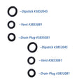 Set of 2 Gearlube/Gearoil O-ring for Volvo Penta