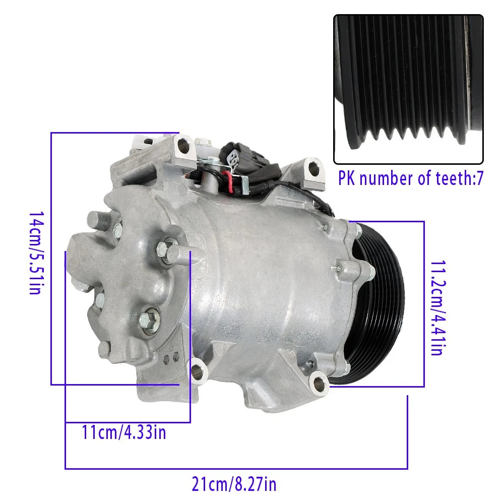 A/C Compressor with Clutch for Honda Acura TSX (2004-2008)