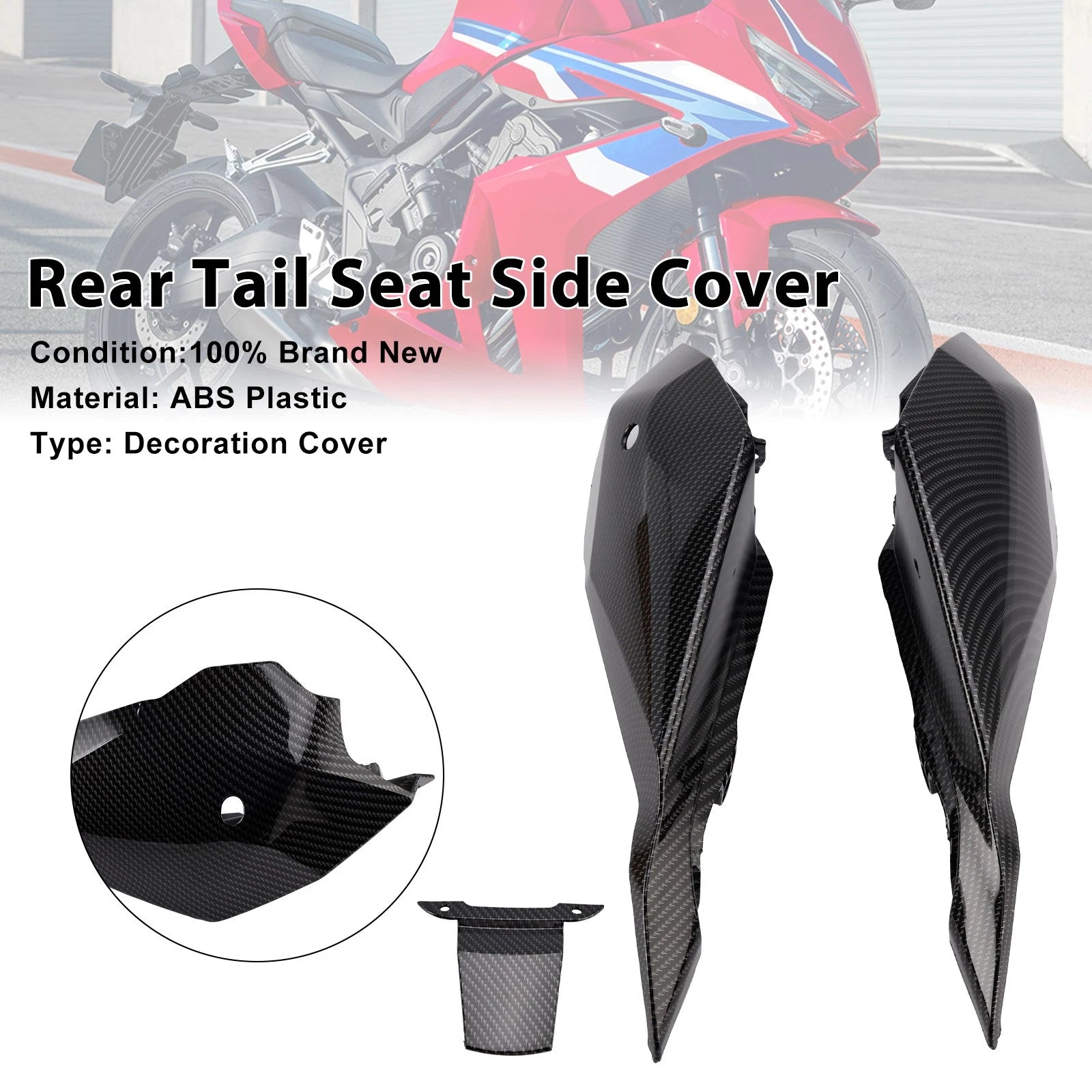 Rear Tail Seat Side Cover Fairing for Honda CBR650R CB650R (2024–2025) Carbon