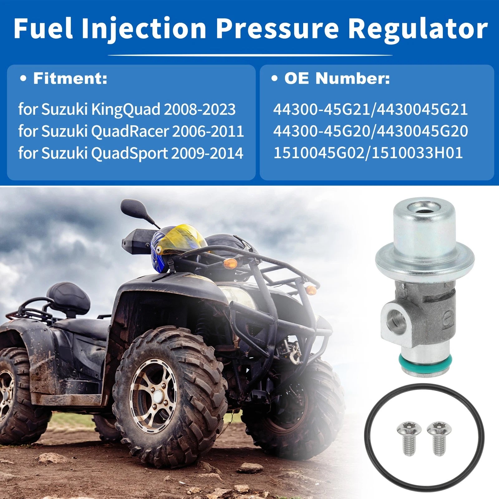 Fuel Pressure Regulator for Suzuki KingQuad (2008–2023) No. 4430045G21