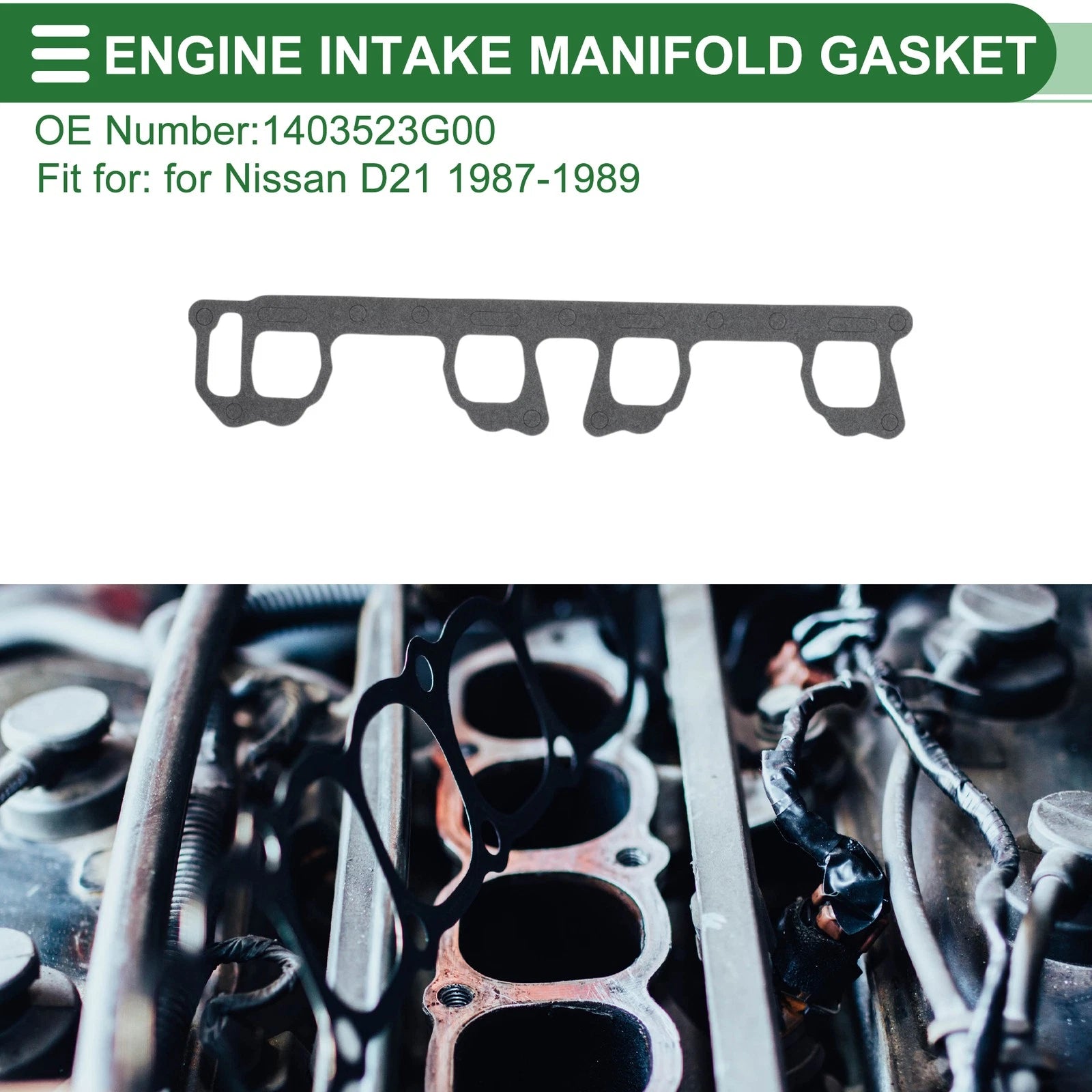 Engine Intake Manifold Gasket for Nissan D21 (1987–1989) No. 1403523G00