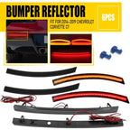 6X Smoked LED Bumper Rear Reflector Lights for Chevrolet Corvette C7 (2014–2019)
