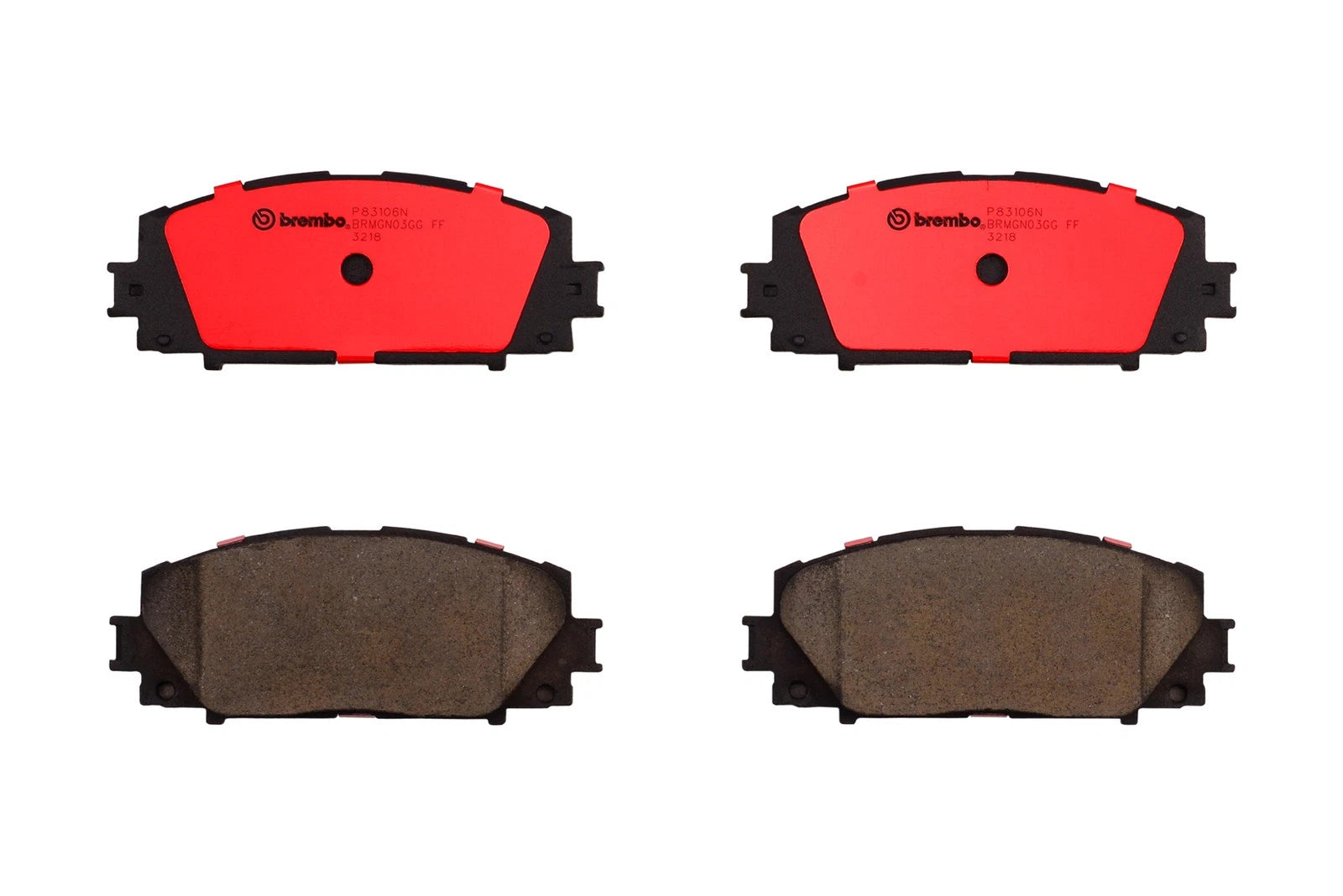 Set of 4 Ceramic Slotted Front Brake Pads for Lexus Toyota Prius