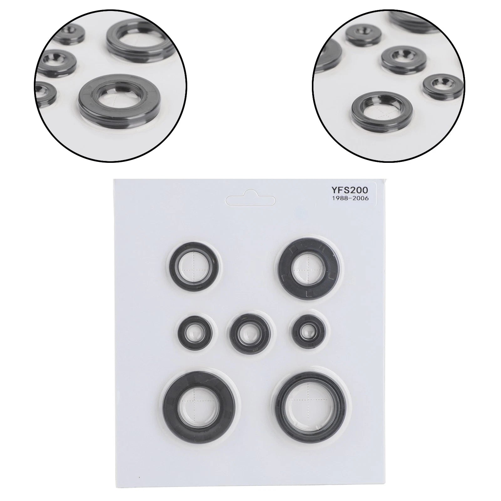 7-Piece Engine Oil Seal Kit for Yamaha Blaster YFS200 (1988–2006)