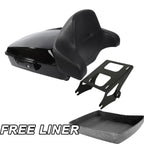 Chopped Trunk with Backrest Pad Mount Rack for Harley Touring Glide (2014–2025)